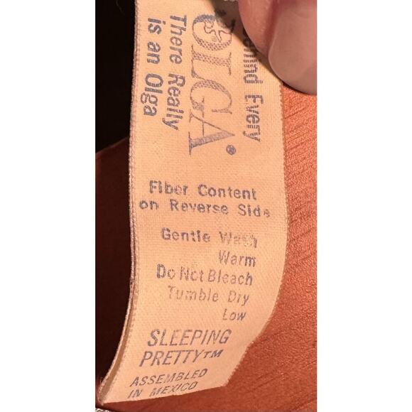 Vintage Olga Full Sweep Nightgown Mint Green Lace Front Size 36 - Picture 7 of 9